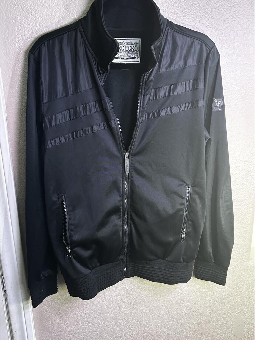 Marc Ecko Black Full-Zip Track Jacket Size M